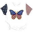 thumbnail image 3 of 250 Anniversary Usa Shirt Summer Tops for Women Graphic Tees Stylish Printed Short Sleeve Round Neck Comfortable Casual Daily Everyday Wear, 3 of 5