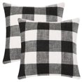thumbnail image 2 of Uxcell Set of 2 Linen Decorative Throw Pillow Covers for Sofa Home Bedroom Black Dage 18" x 18", 2 of 6