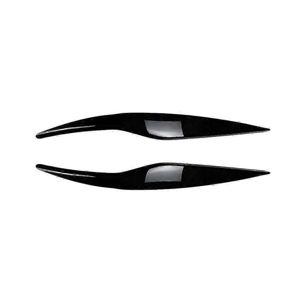 For Fiesta Mk6 2008-2012 Glossy Black Front Headlight Cover Head Light Lamp Eyelid Eyebrow Trim