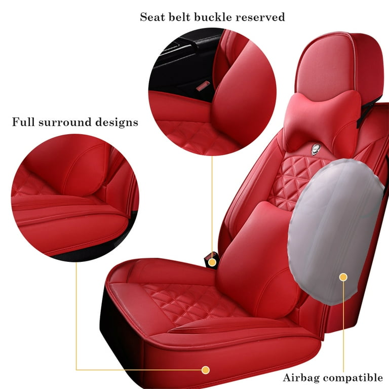 FLY5D Car Seat Covers Full Set with Waterproof Deluxe Leather