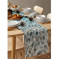 thumbnail image 6 of ERUNPONLY Ocean Water Ripple Table Runner - 72 Inch Long Summer Seaside Underwater Scene Cotton and Linen Blended Dress Scarves Farmhouse Table Runner for Kitchen Dining, Coffee Table, 13" x 72", 6 of 8