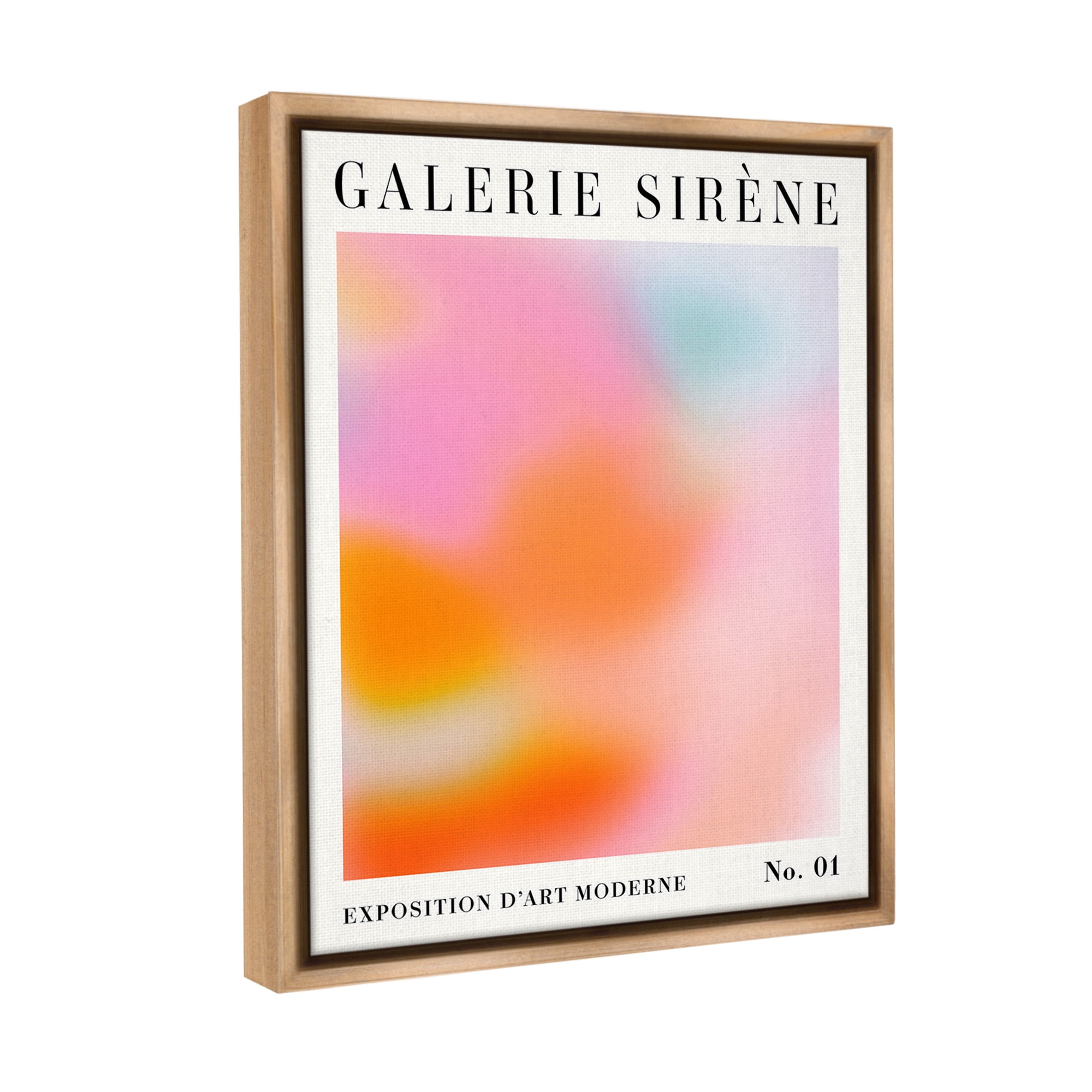 Stupell Industries Bold Ombre Pattern Abstract Painting Brown Floater Framed Canvas Art Print Wall Art, 17 x 21