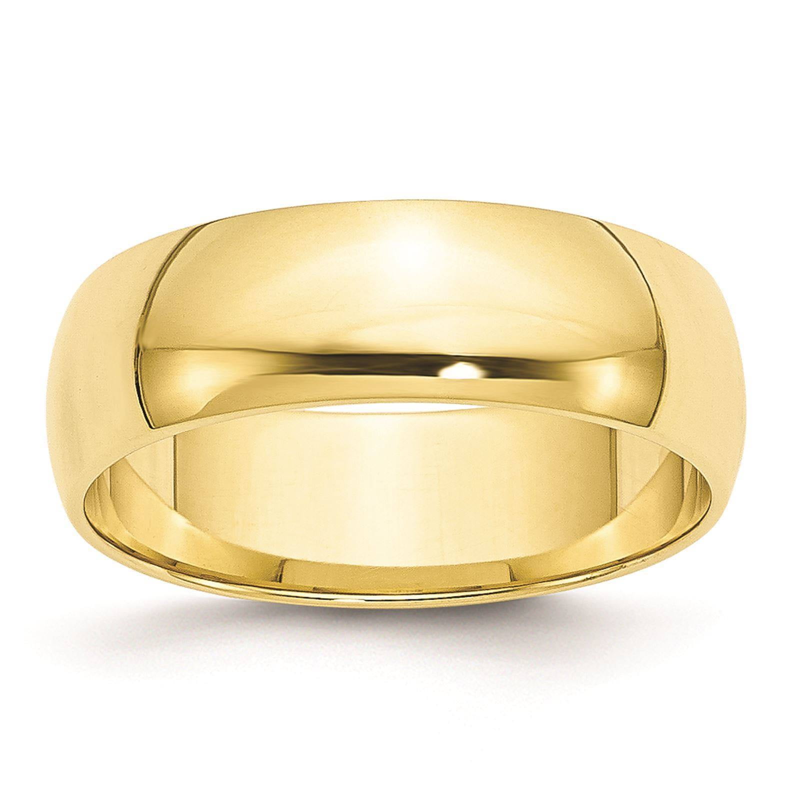Jewel Tie 10k Yellow Gold 4mm Milgrain Half Round Wedding Band
