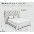 thumbnail image 5 of Signature 100% Cotton Sheets - 4 Piece - Sheet & Pillowcase Sets - Beige Bed Sheets - Full Size Cotton Sheets - Hotel Luxury - Organic Cotton Sheets - Cooling Sheets - Full Size Bed Sheets, 5 of 7