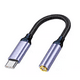 thumbnail image 1 of Cable Adaptador Usb 3.1 Tipo-c A Auxiliar 3.5 Audifono Micrófono Gris, 1 of 5