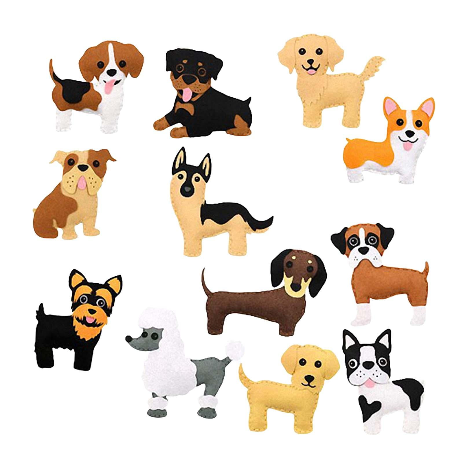 FVDPWYE Animals Sewing Kits DIY Crafts Stuffed Animal Art Craft Educational Toy Beginner Dog