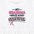 thumbnail image 4 of Inktastic My Grandma is a Survivor Breast Cancer Awareness Girls Baby Dress, 4 of 5