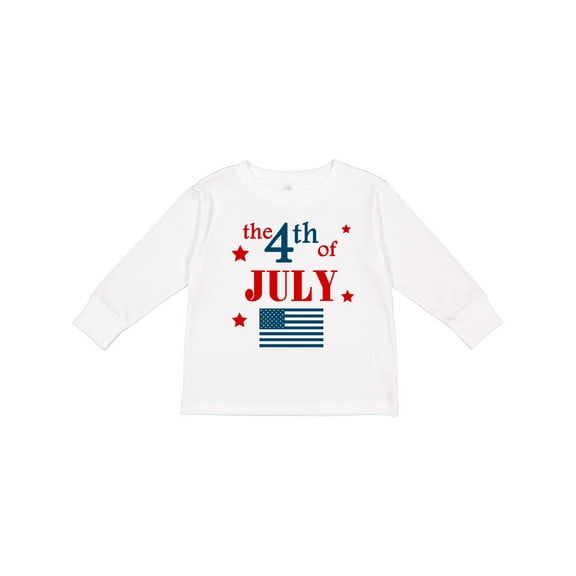 Inktastic The 4th of July- Boys or Girls Long Sleeve Toddler T-Shirt