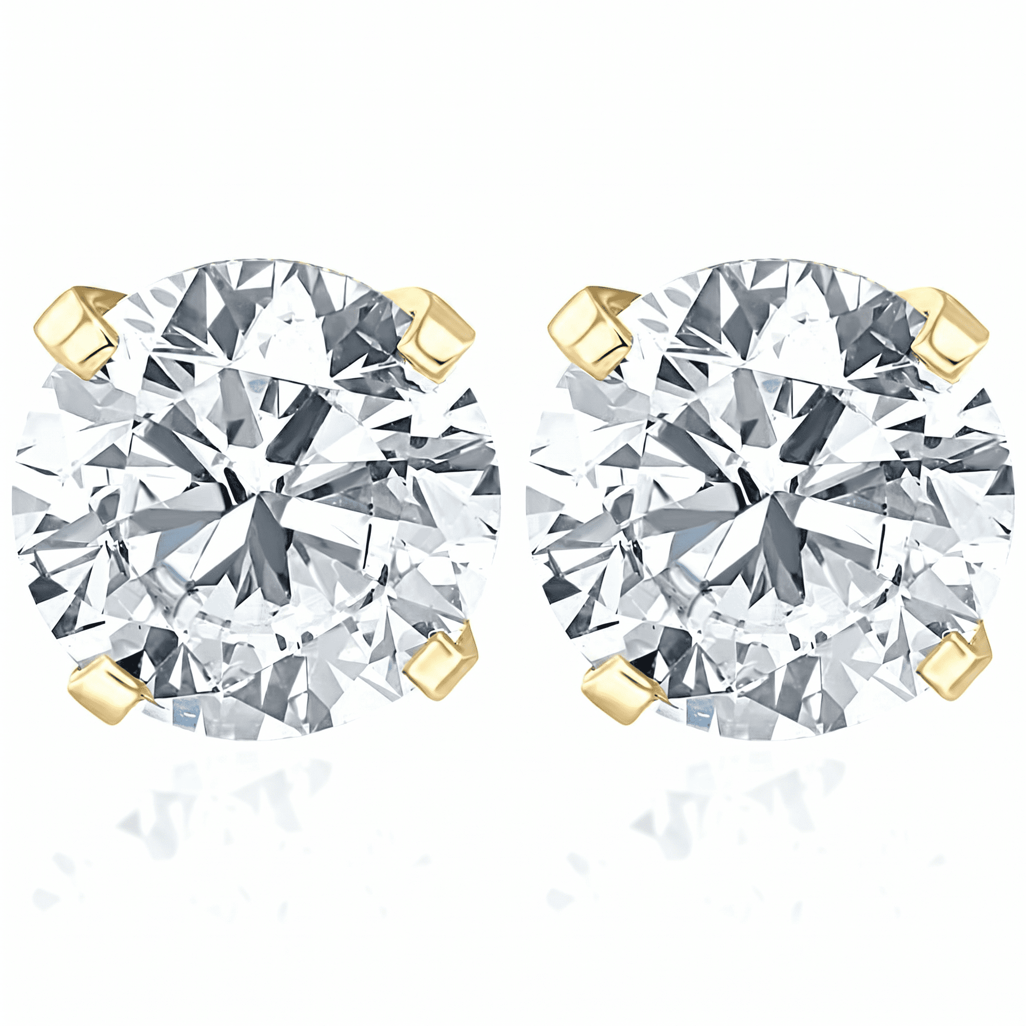Pompeii 1 Carat (ctw) Diamond Studs in 14k Yellow Gold Lab Grown (HI,VS)