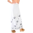 thumbnail image 5 of HAPPY BAY Women's Beachwear Summer Beach Wrap Bikini Wraps Sarong Swimwear Swim Cover up Skirt Bathing suit Swimsuit Pareo Coverups for Women One Size White, Seashells, 5 of 6