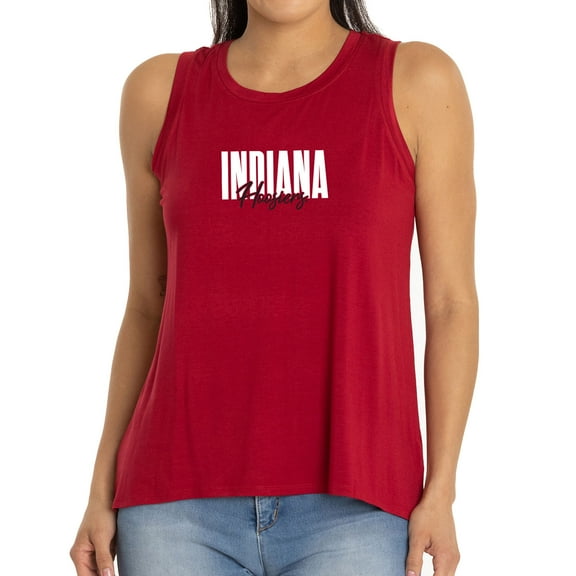 Women's Crimson Indiana Hoosiers A-Line Hannah High Neck Tank Top