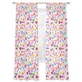 thumbnail image 7 of Colorful Polka Dot Sheer Curtains 96 Inch Length 2 Panels Set, Rainbow Watercolor Polka Dots Voile Window Treatment Semi Sheer Long Curtains Drapes for Bedroom/Living Room/Kitchen 52"x96"x2, 7 of 7
