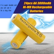24 x AA 3000mAh Ni-Mh 1.2V rechargeable battery Cell for MP3 RC Yellow