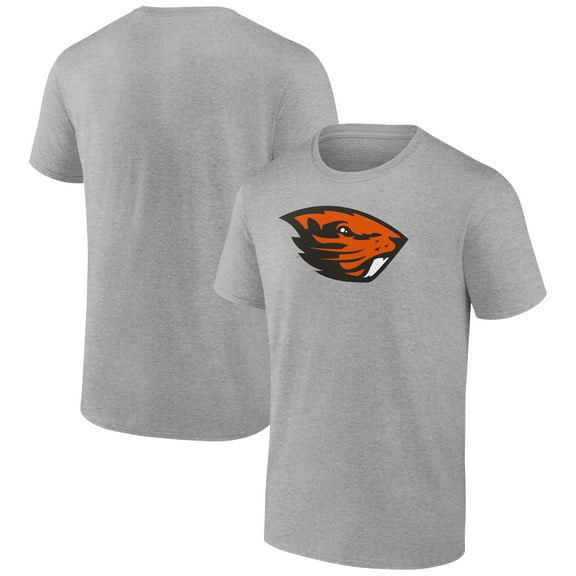Men's Heather Gray Oregon State Beavers Logo T-Shirt