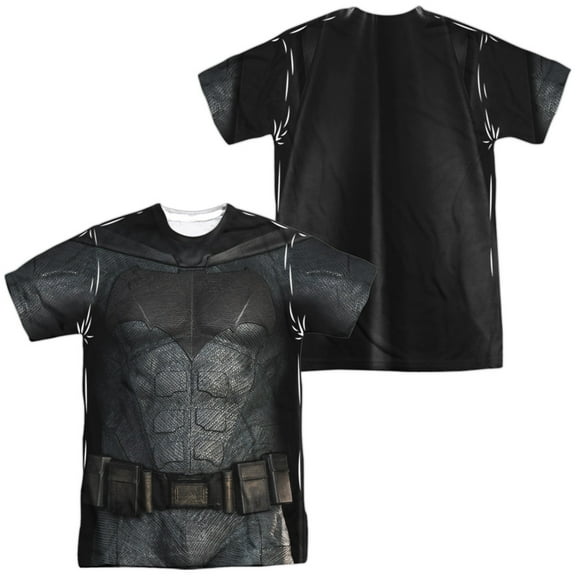 Justice League Movie Batman Uniform Unisex Adult Sublimated Costume T Shirt (Front/Back), Small
