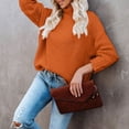 thumbnail image 3 of Women's Turtleneck Long Sleeve Loose Fit Sweater, 3 of 7