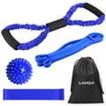 thumbnail image 1 of Lixada Bande d'Étirement Figure 8 avec Bande de Résistance, Bande d'Assistance au Tirage, Sac de Rangement pour Balles à Picots pour Yoga Exercice Pilates, 1 of 8