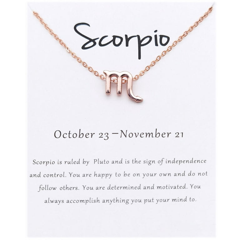 12 Constellation Couple Necklace Set – Day & Night Yin Yang Zodiac Pendant Necklaces For Women Men, BFF Gift