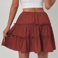 thumbnail image 4 of Njagoc3 Womens Summer Layered Short Skirt with Solid & Striped Designs, Versatile Style for Any Occasion, 4 of 6