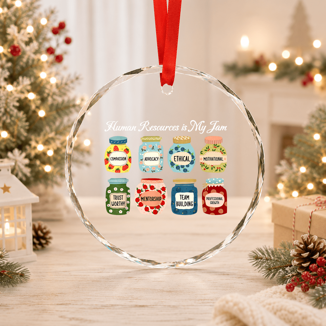 Human Resources Is My Jam Summer Office Hr Manager Work Glass Ornament