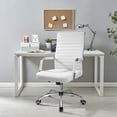 thumbnail image 6 of Furmax Ribbed Executive Chair with Swivel & Lumbar Support, 300 lb. Capacity, White, 6 of 7
