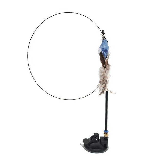 Pájaro de simulación, juguete interactivo para gatos, divertido pájaro de plumas con cascabel, palo de juguete para gatos, varita de juguete para jugar, suministros para gatos Tan Jianjun unisex