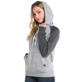 thumbnail image 2 of Doublju Women's Casual Lace Up Pullover Pocket Hoodie With Plus Size, 2 of 5
