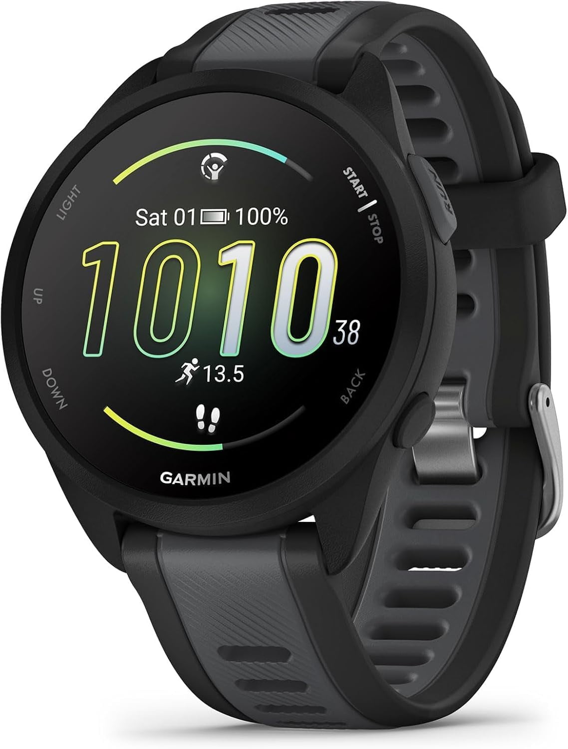 Restored Garmin Forerunner 165 GPS Smartwatch, Slate Grey/Black (Refurbished)