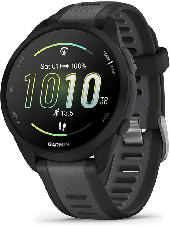 Restored Garmin Forerunner 165 GPS Smartwatch, Slate Grey/Black