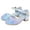 1 Blue, variant on Krdevn Closed Toe Low Block Heel Ankle Strap Glitter Rhinestone Bow Dress Party Sandals (Little Girls, Big Girls),12.5