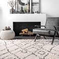 thumbnail image 3 of nuLOOM GCDI01A Nieves Moroccan Diamond Tassel Area Rug, 5` 3" x 7` 7", Off White, 3 of 4
