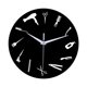 thumbnail image 2 of Reloj de pared redondo BLESIY decoración para colgar en la pared regalo de barbero moderno Fondo negro, 2 of 8