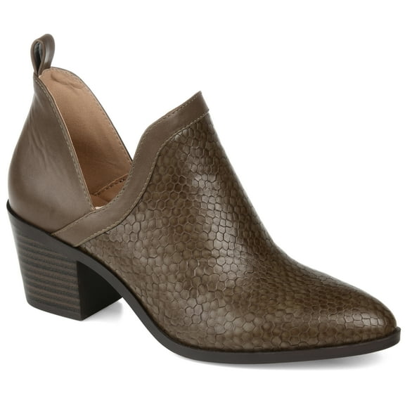 Journee Womens Terri Pull On Stacked Heel Booties