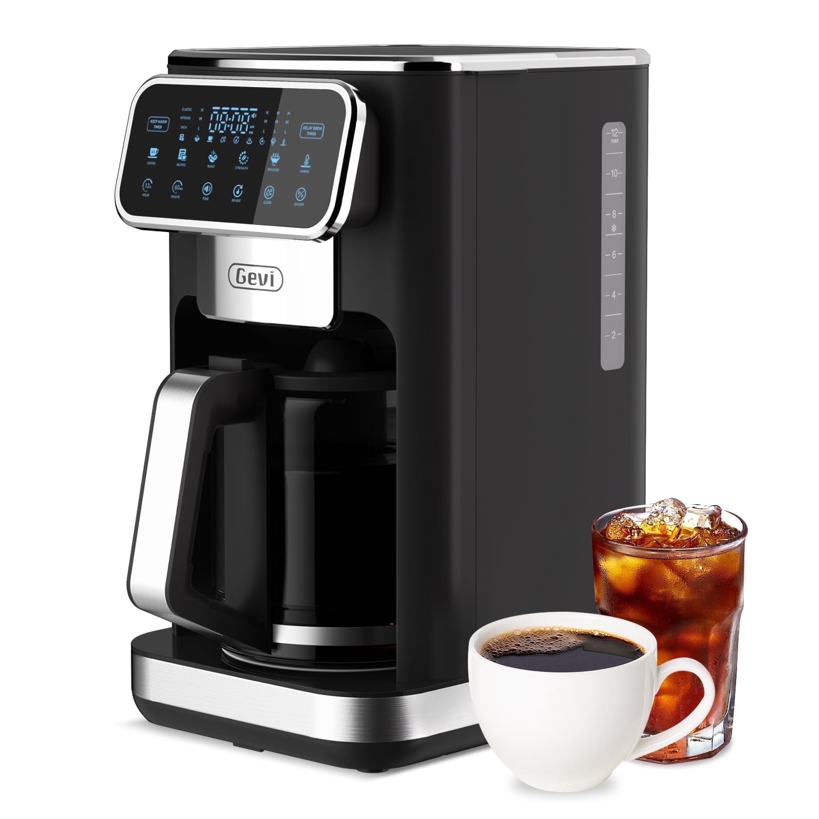 Gevi 4 Cup Automatic Drip Coffee Maker with Reusable Filter, One Button  Control New Condition, 600mL, Black - Walmart.com