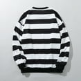 thumbnail image 6 of VNKIDY Men's Sweatshirt Fall Winter Soft Casual Striped Crewneck Sweatshirt Long Sleeve Loose Fit Pullover For Daily Leisure Wear Classic Tops, 6 of 7