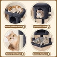 thumbnail image 4 of Yaheetech 23.5″ H Spacious Cat Tree with Large Top Perch, Condo & Scratching Posts, Black, 4 of 8