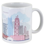 Vastigo 11 Oz. Ceramic Mug with Top Cities in America | Full-Color Sublimated Design | Comes in Gift Box (Chicago)