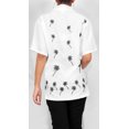 thumbnail image 3 of HAPPY BAY Women's Casual Hawaiian Blouse Shirt Solid Blouses Button Up Short Sleeve Dress Tops Tee Shirts T Shirts for Women L Snow White, Palm Tree, 3 of 5