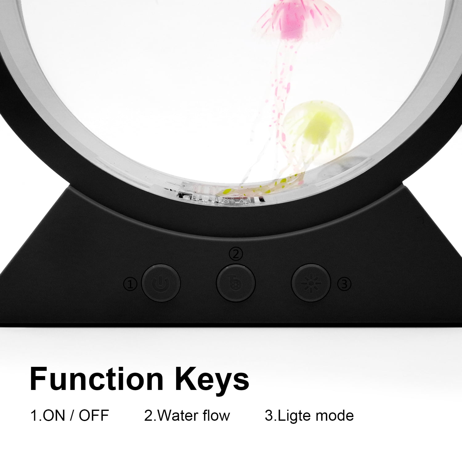 Jellyfish Lamp USB Plug in Unique Circular Jellyfish Lamp, LED Color Changing Jellyfish Aquarium with Speed Control and 8 Light Modes, Home Office Mood Light, Unique Gift Idea, Perfect for