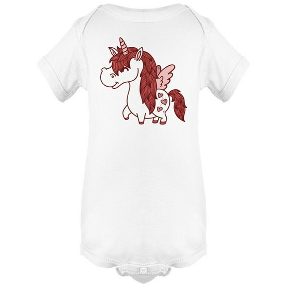 Adorable White Unicorn Bodysuit Infant -Image by Shutterstock, Newborn