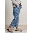 thumbnail image 3 of ZhiHiMeRi Women's Plaid Drawstring Jeans, Casual Sky Blue Denim 16, 3 of 8