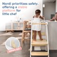 thumbnail image 4 of HARPPA Foldable Kitchen Step Stool for kids, Adjustable Height Toddler Standing Tower, White, 4 of 6