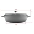thumbnail image 2 of Heiss® Energy-Efficient Cast Aluminum Braiser Pan / Casserole Dish, 3 Quart, Blue, 2 of 4