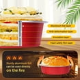 thumbnail image 3 of Mini Ramekins with Lids oz Disposable Aluminum Foil Cake Baking Tins Pans Creme Brulee Tart Pie Tins Silver Small Individual Round Containers Oven for Baking, 3 of 7