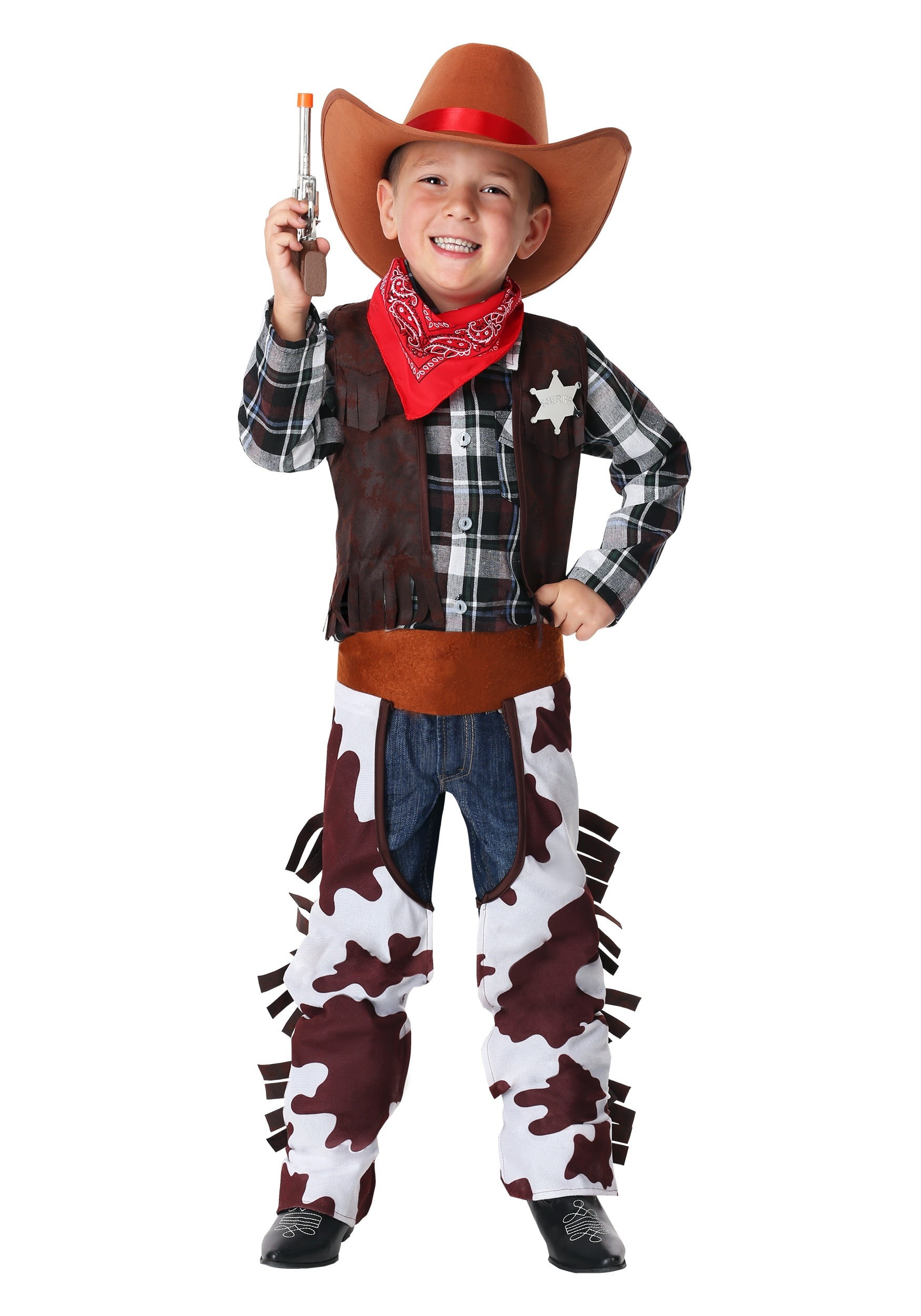 Cowboy Halloween Easy Costume Outfit Toddler/Kids Girls' Fitted T-Shirt Gift 
