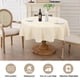 thumbnail image 2 of Mantel de lino texturizado AUSSPVOCT, impermeable, 152 cm, redondo, 2 of 8
