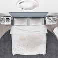 thumbnail image 3 of Designart 'Watercolor Minimal Blush I' Geometric Duvet Cover Set, 3 of 4
