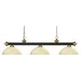 thumbnail image 2 of 3 Light Island/Billiard In Craftsman Style 16 Inches Wide By 16 Inches High Z-Lite 200-3Brz+Sg-Dgm14, 2 of 2
