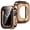 Rose Gold, variant on 2PCS Apple Watch Case, 2 in 1 Waterproof Case Compatible for Apple Watch Series 11/10 Screen Protector 46mm, 360 Protective Glass Face Cover Hard Bumper + Back Frame for iWatch Accessories 46mm Black