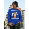 thumbnail image 3 of Old Glory Mens Big Fox Ugly Christmas Sweater Long Sleeve Sweatshirt, 3 of 6